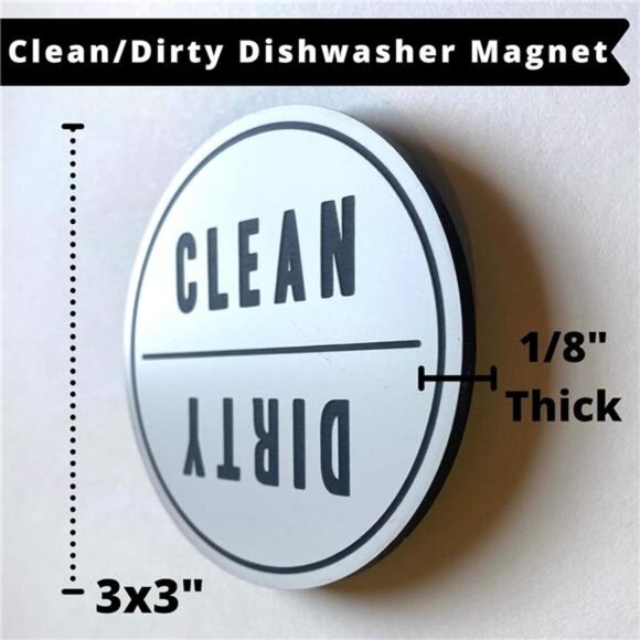 Clean Dirty Dishwasher Magnet - Picture 3 of 8